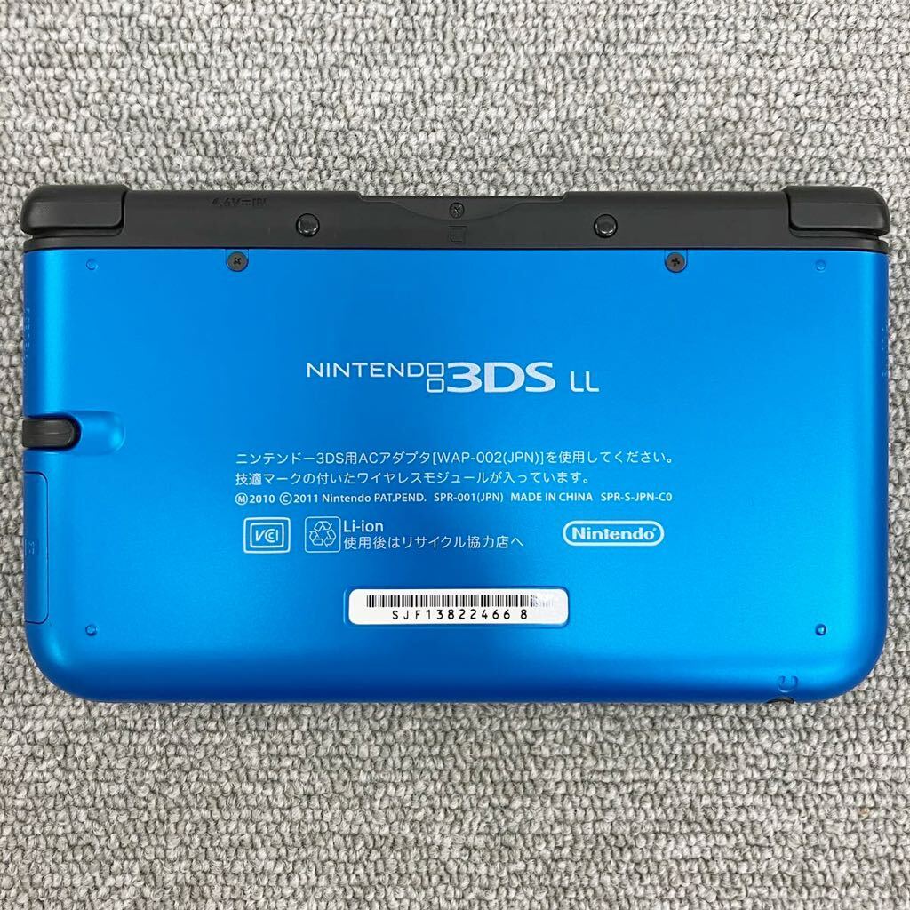 ◆【売り切り】美品！Nintendo 任天堂 ニンテンドー3DSLL ブルー×ブラック SPR-001携帯ゲーム機 ACアダプタ付属 動作確認済み_画像3