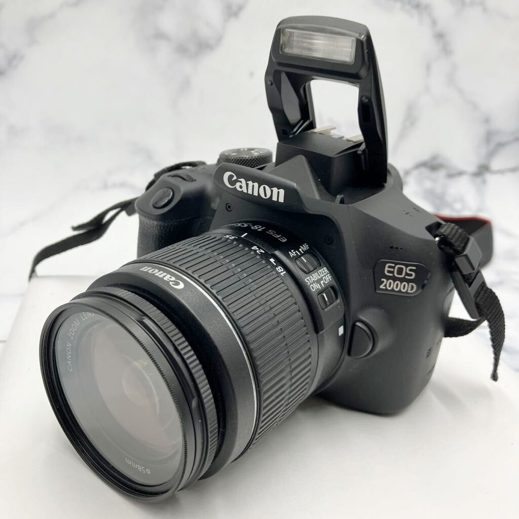 ◎【売り切り】Canon キヤノン EOS2000D デジタル一眼レフカメラ EF-S 18-55mm 1:3.5-5.6 IS II動作確認済み カメラバッグ付属の画像9