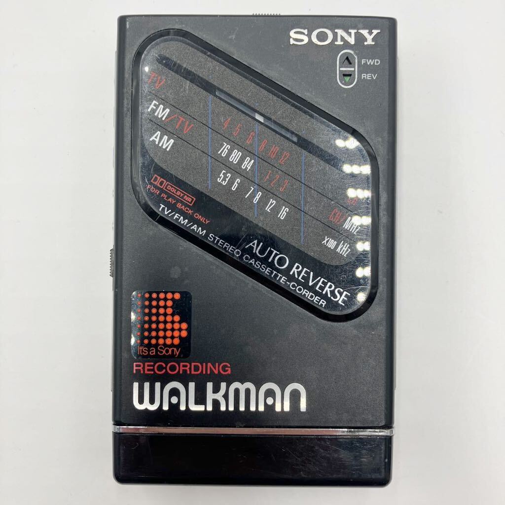 ◎【売り切り】SONY ソニー RECODING WALKMAN ウォークマン TV/FM/AM ステレオカセットコーダー WM-F203 オーディオ機器 通電確認済みの画像2