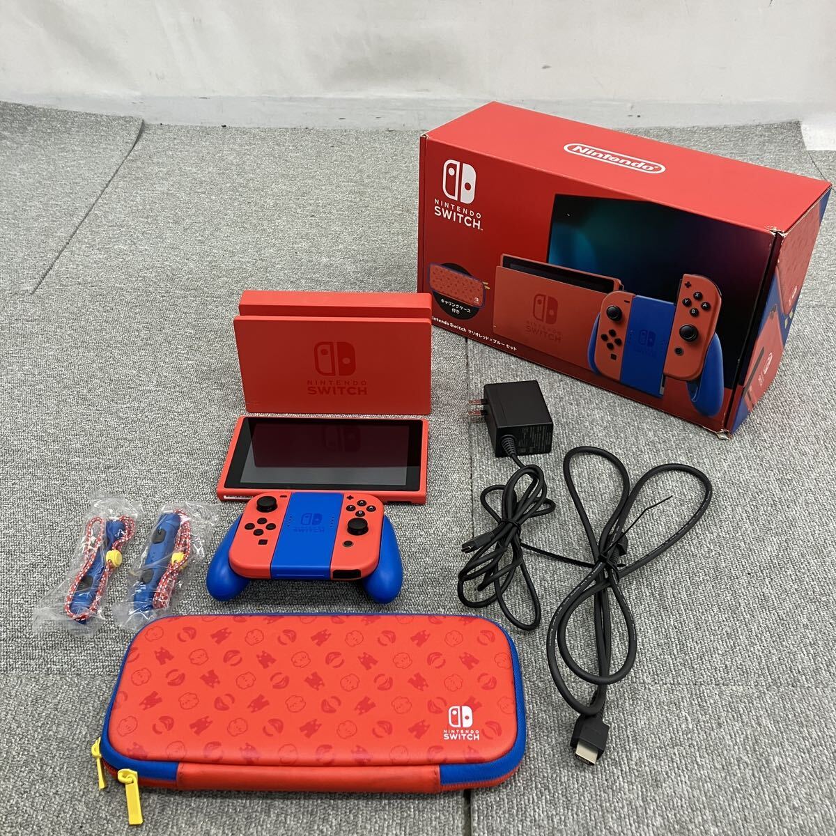 ◎【売り切り】Nintendo任天堂 NintendoSwitch マリオレッド×ブルーセット HAC-001（-01）新モデル ニンテンドースイッチ 動作確認済みの画像1