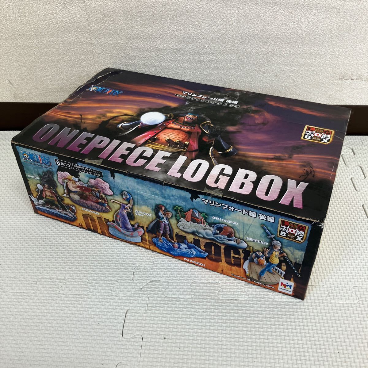 □3【売り切り】未開封！メガハウス ONE PIECE LOGBOX ワンピース ログボックス マリンフォード編 後編 彩色済ジオラマフィギュア 全6種_画像1