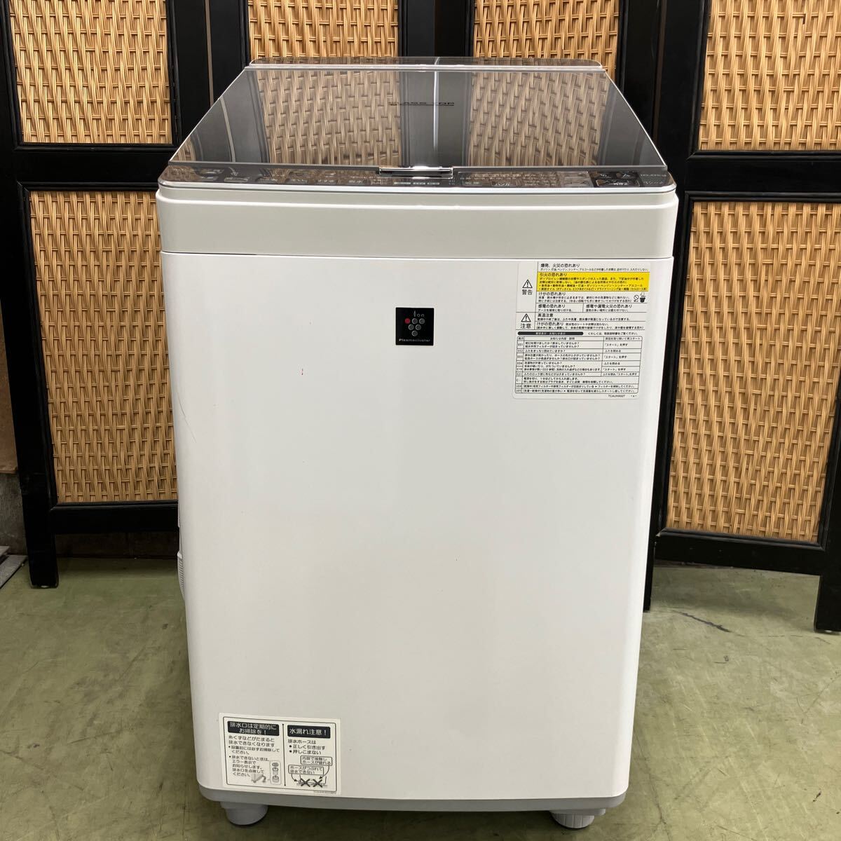 &【売り切り】SHARP シャープ プラズマクラスター 電気洗濯乾燥機 ガラストップ ココロエンジン ES-PX10A-S 10.0kg 動作確認済み 生活家電