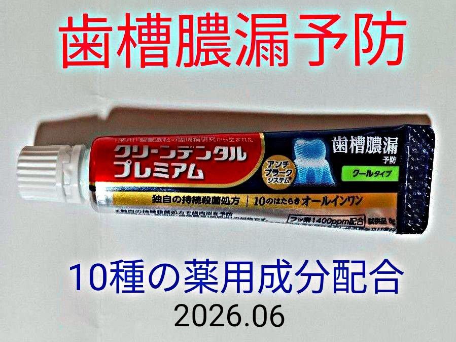 第一三共ヘルスケア　クリーンデンタル　プレミアム　クールタイプ　試供品 ８ｇ × 10本    ※ クーポン使ってお買得に !※