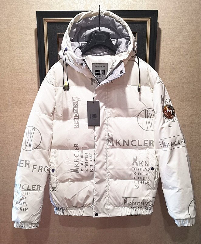  top class 13 ten thousand *EU made premium down * Italy * milano departure *BOLINI*bla Klein *designer* super protection against cold * down jacket *54/XXXL* white 