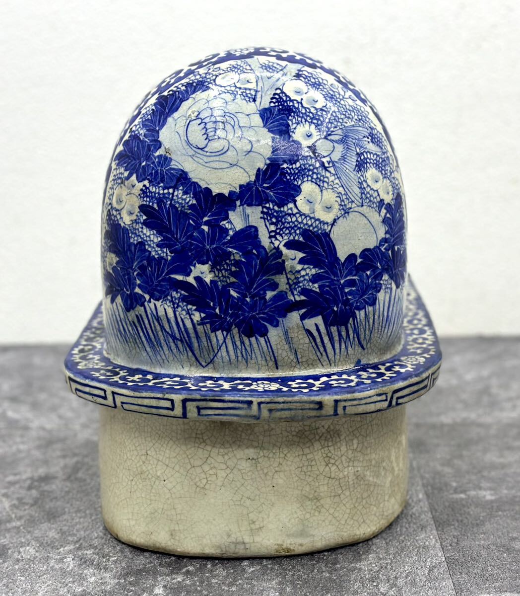 蛸唐草 染付 伊万里焼 古便器 陶磁器 和式 陶器 昭和レトロ 蛸唐草 染付 伊万里焼 古便器 陶磁器 和式 陶器 昭和レトロ