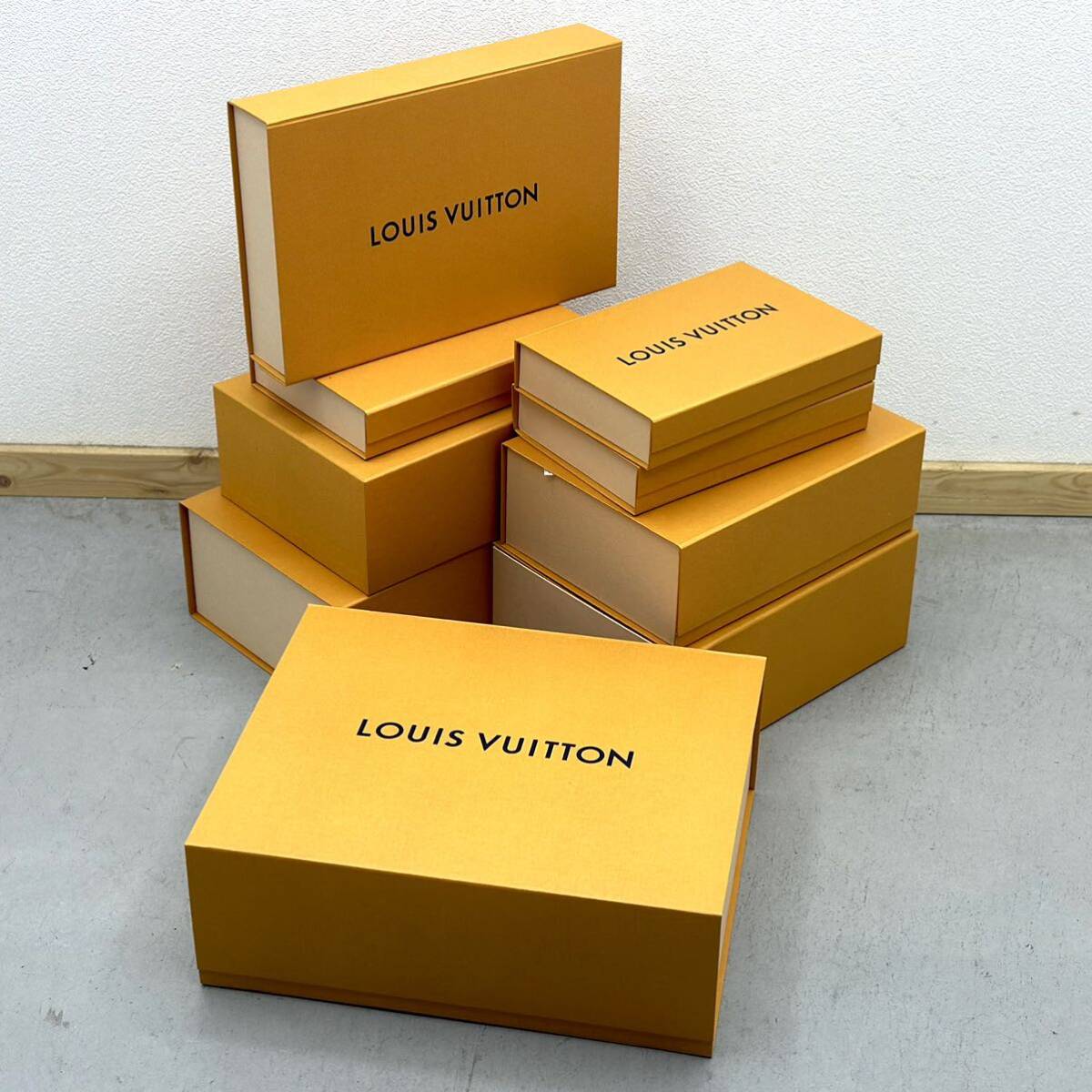 LOUIS VUITTON ルイヴィトン 9個 まとめ 空箱 保存箱 BOX ボックス オレンジ ブランド■兵庫県姫路市から 24-649の画像1