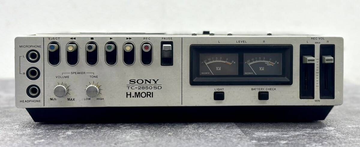 動作未確認■SONY ソニー TC-2850SD STEREO CASSETTE-CORDER カセットレコーダー 昭和レトロ■兵庫県姫路市から 24-531の画像3