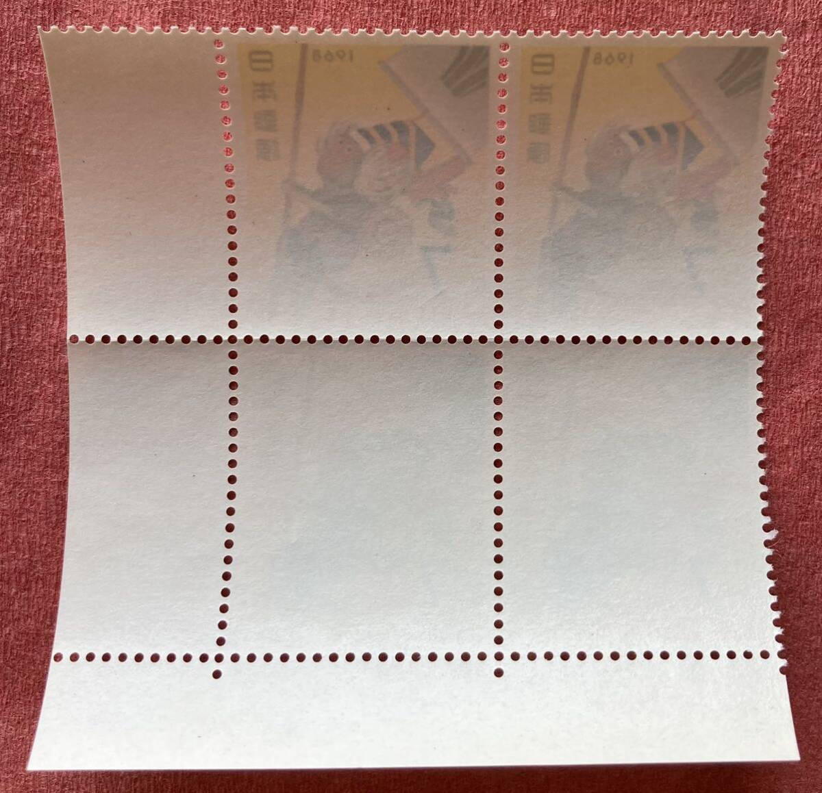 切手 お年玉 1968年 7円×4枚の画像3