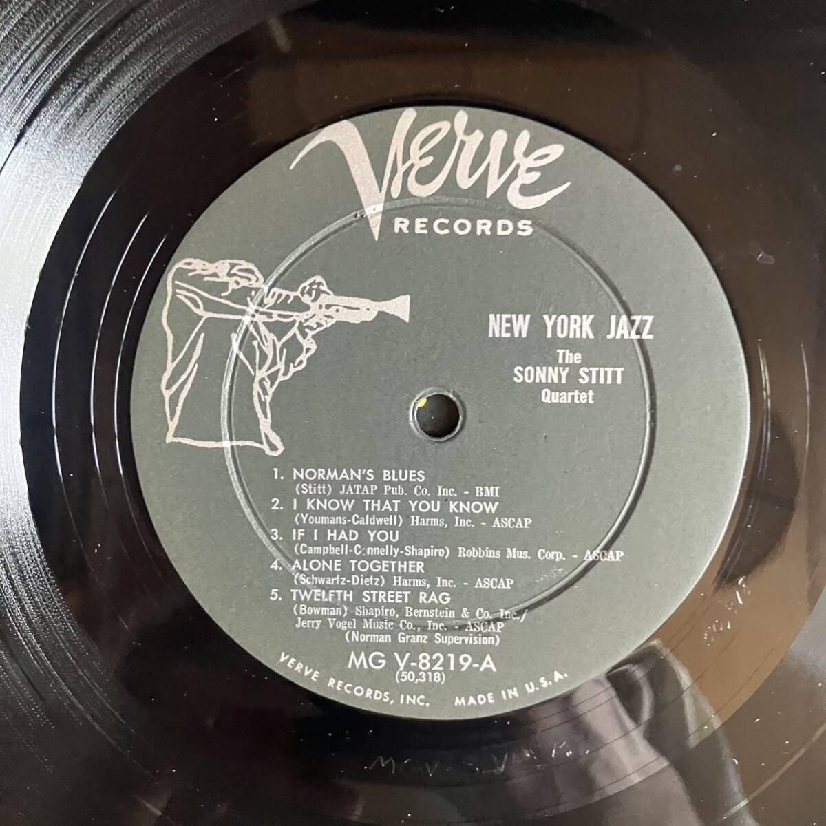 【US Original】 Sonny Stitt Quartet New York Jazz / Verve MG V-8219 / LP レコード / 盤綺麗です_画像3