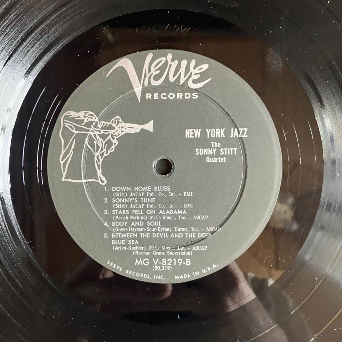 【US Original】 Sonny Stitt Quartet New York Jazz / Verve MG V-8219 / LP レコード / 盤綺麗です_画像5