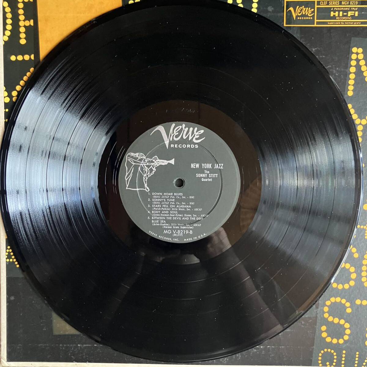 【US Original】 Sonny Stitt Quartet New York Jazz / Verve MG V-8219 / LP レコード / 盤綺麗です_画像6