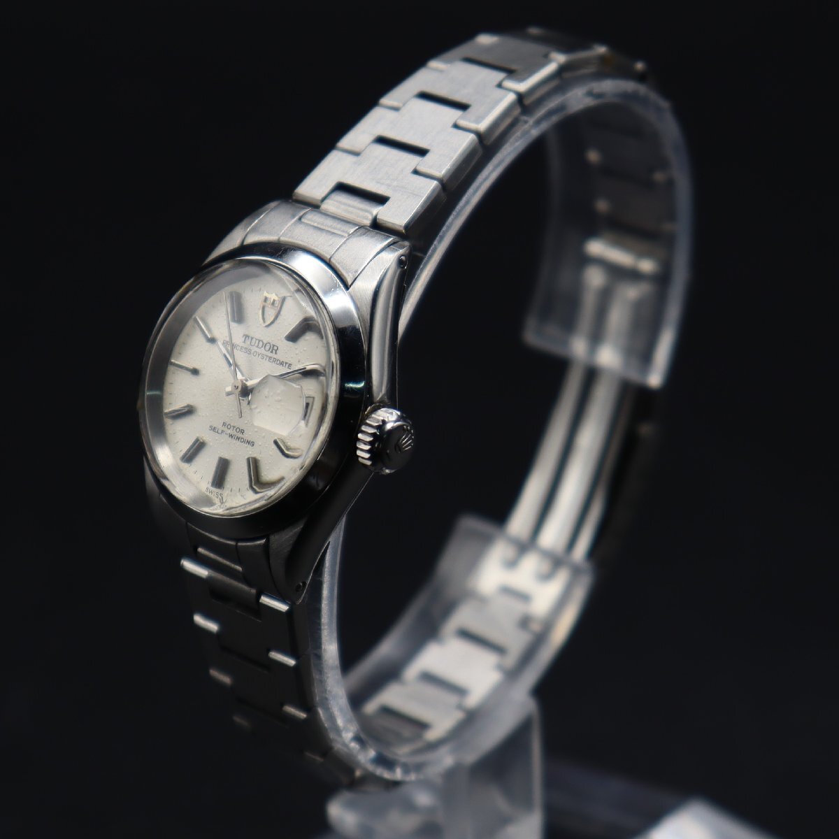 TUDOR PRINCESS OYSTERDATE チュードル プリンセス オイスターデイト 自動巻 盾 スイス製 アンティーク 純正ブレス レディース腕時計の画像3