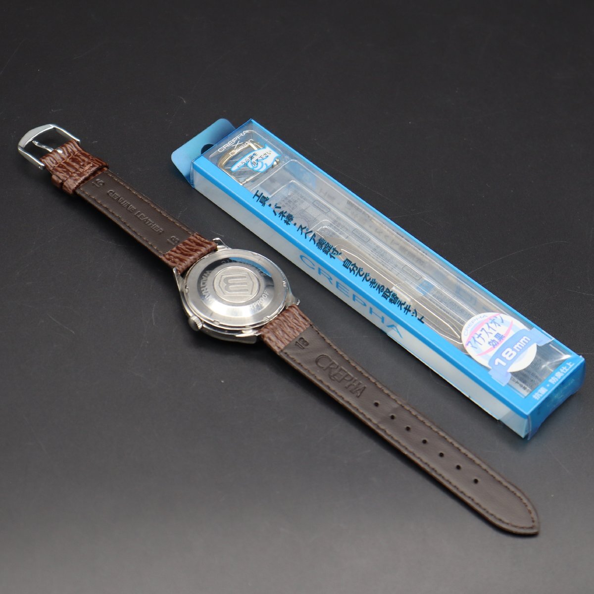 WALTHAM DE LUXE President ウォルサム デラックス プレジデント 57石 自動巻き スイス製 赤/黒デイデイト 新品革ベルト メンズ腕時計の画像9