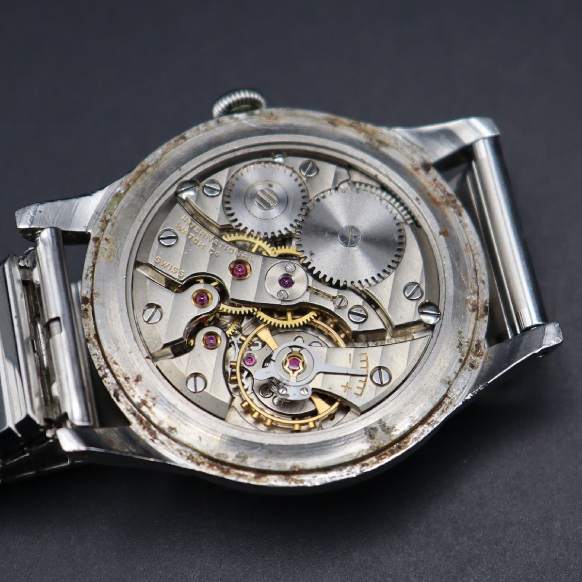 名機Cal.89 IWC SCHAFFHAUSEN オールドインター 手巻き REF.1365893 筆記体ロゴ 1954年頃製造 スイス製 アンティーク メンズ腕時計の画像2