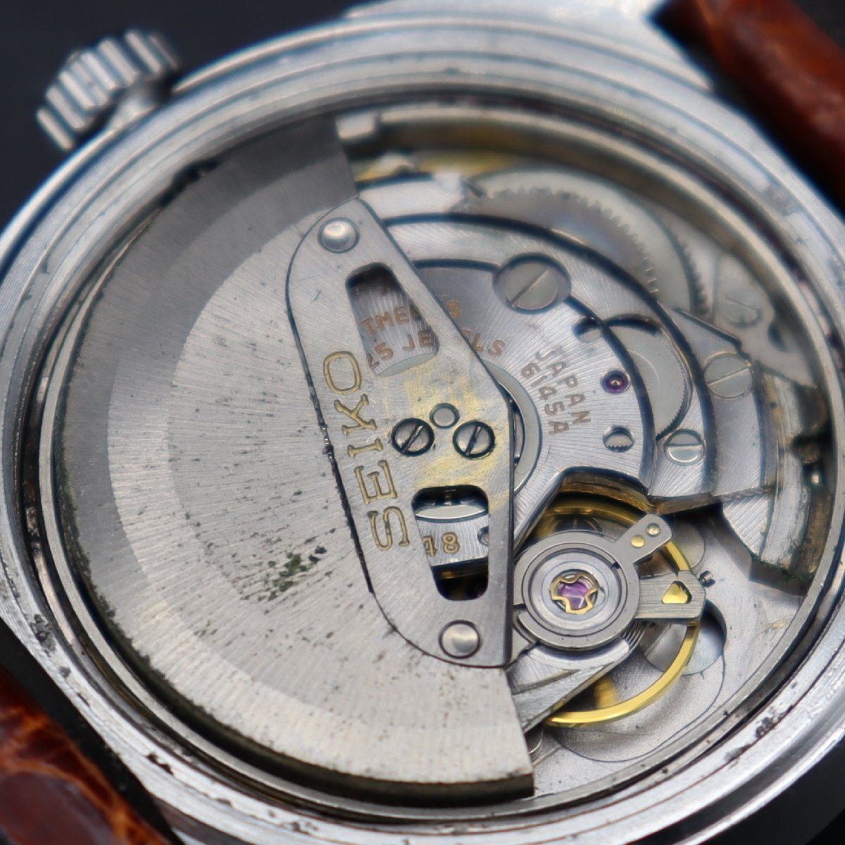 SEIKO GS HI-BEAT 36000 セイコー グランドセイコー 6145-8000 自動巻き デイト GSメダリオン 文字盤カスタム 1969年製 諏訪 メンズ腕時計の画像7