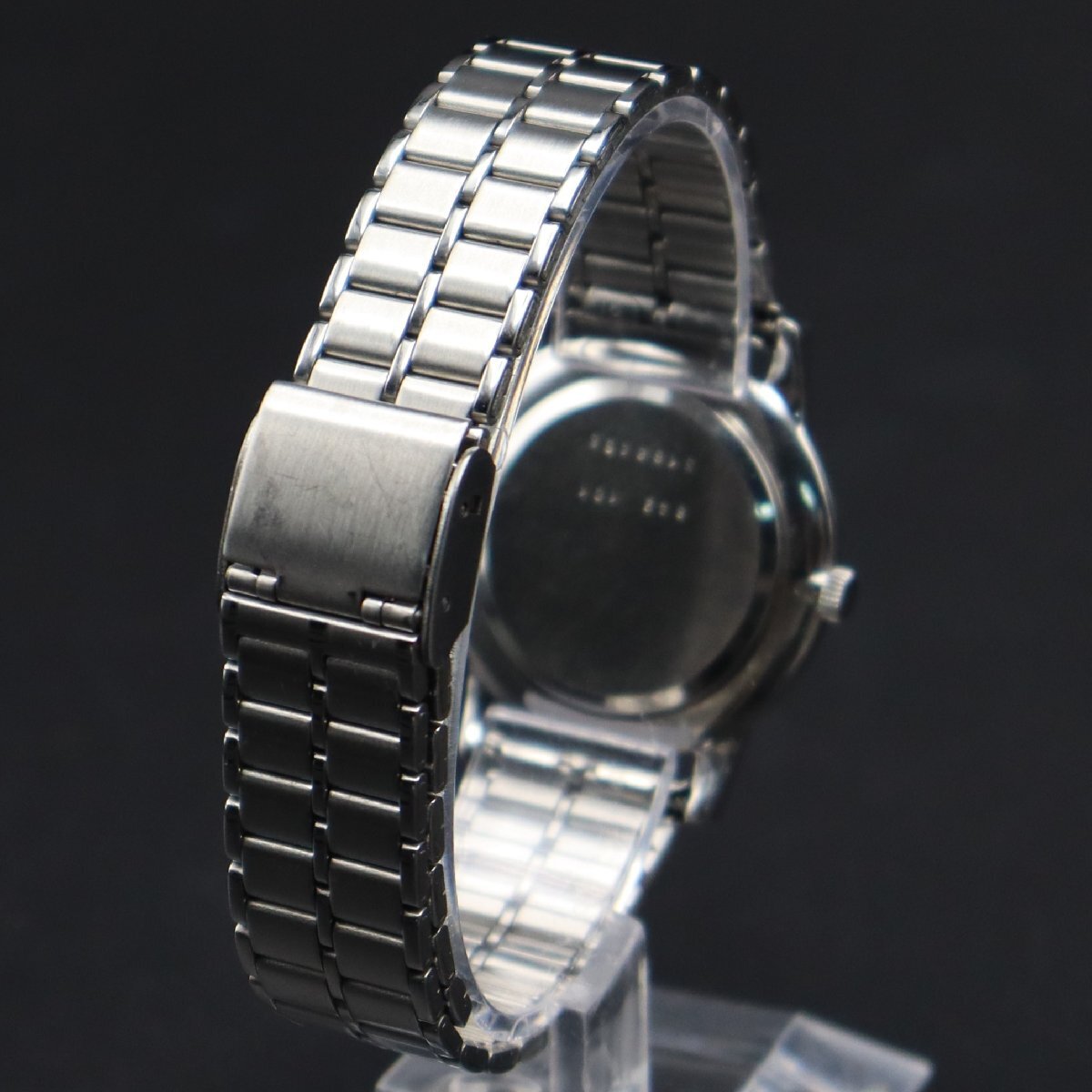 UNIVERSAL GENEVE ユニバーサル ジュネーブ 842 101 手巻き ローマンホワイト文字盤 2針 スイス製 BAMBI社製ブレス メンズ腕時計の画像5