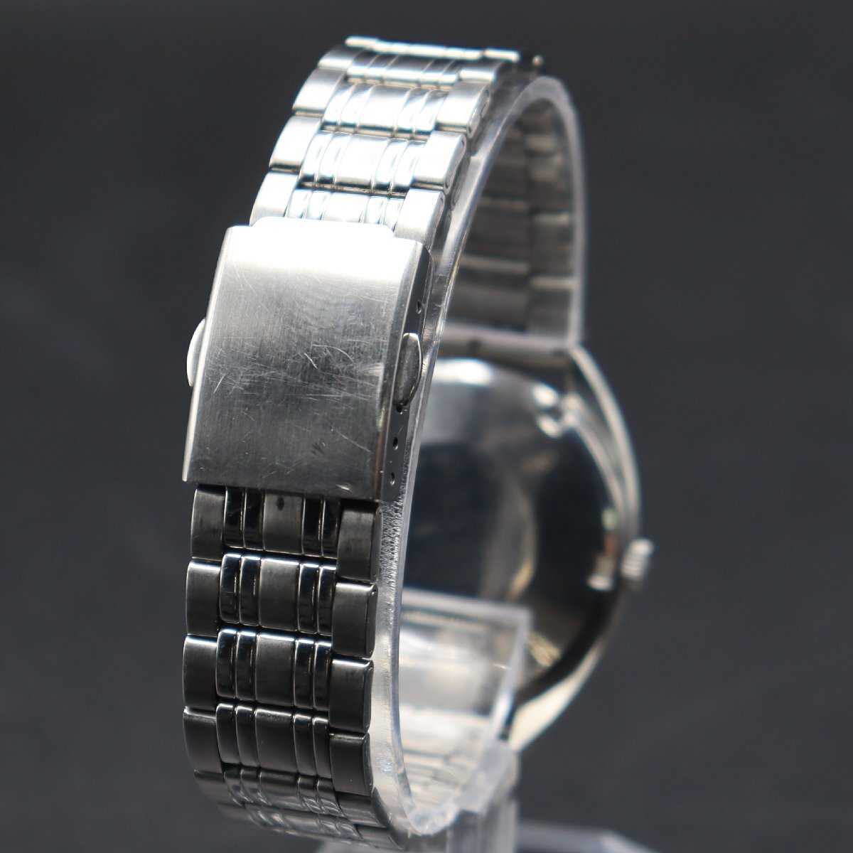 R6.3月OH済 TISSOT SEASTAR ティソ シースター 自動巻き シルバーカラー デイト SNAKE社製ブレス アンティーク メンズ腕時計の画像5