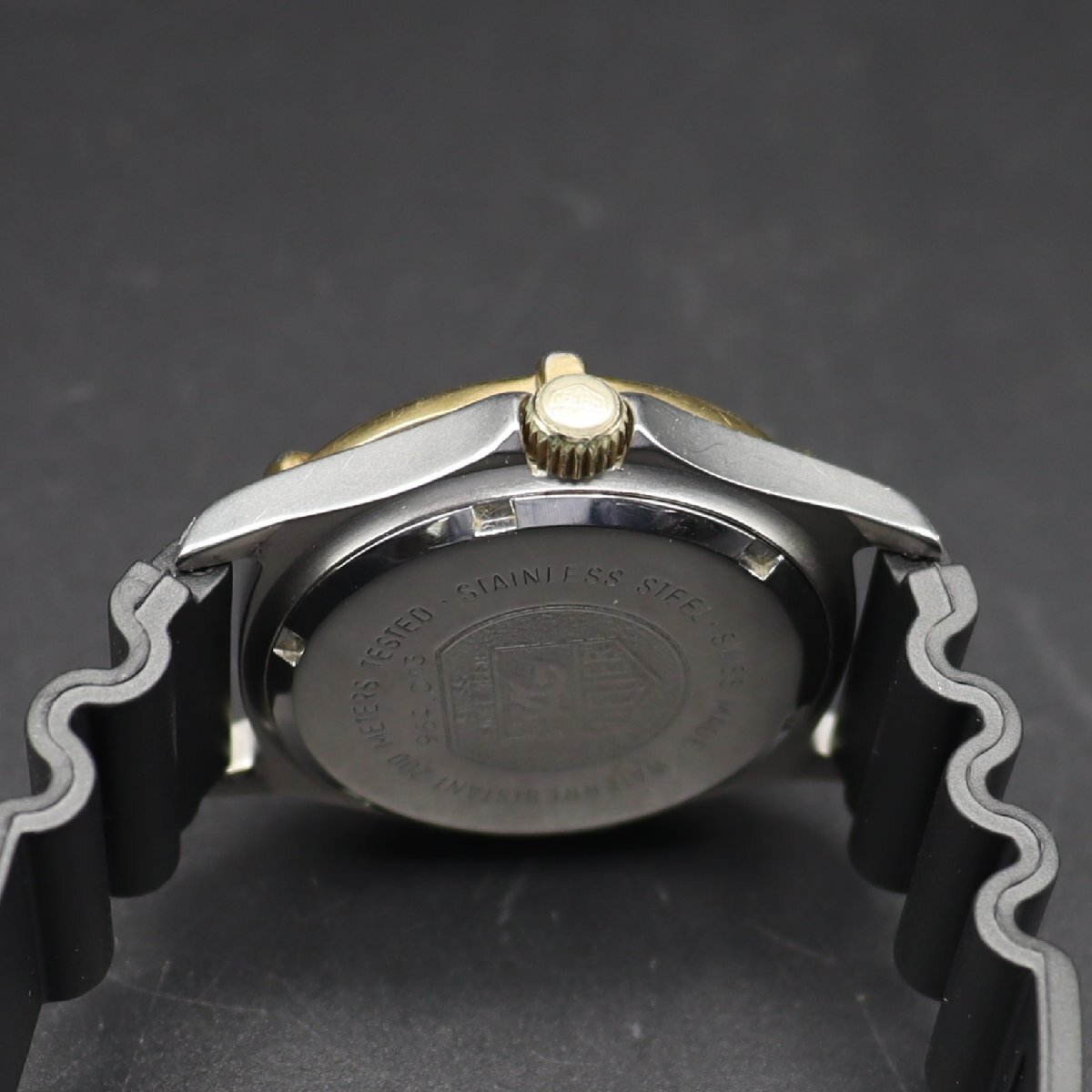 TAG HEUER タグホイヤー プロフェッショナル 2000 クォーツ 200M防水 964.013 デイト コンビカラー スイス 新品ラバーベルト メンズ腕時計の画像7