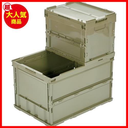 [ the cheapest! limited amount!] * olive gong b_50L_ cover none _ single goods * storage box storage case TR-O50B-OD OD color 50L thin type folding container ()