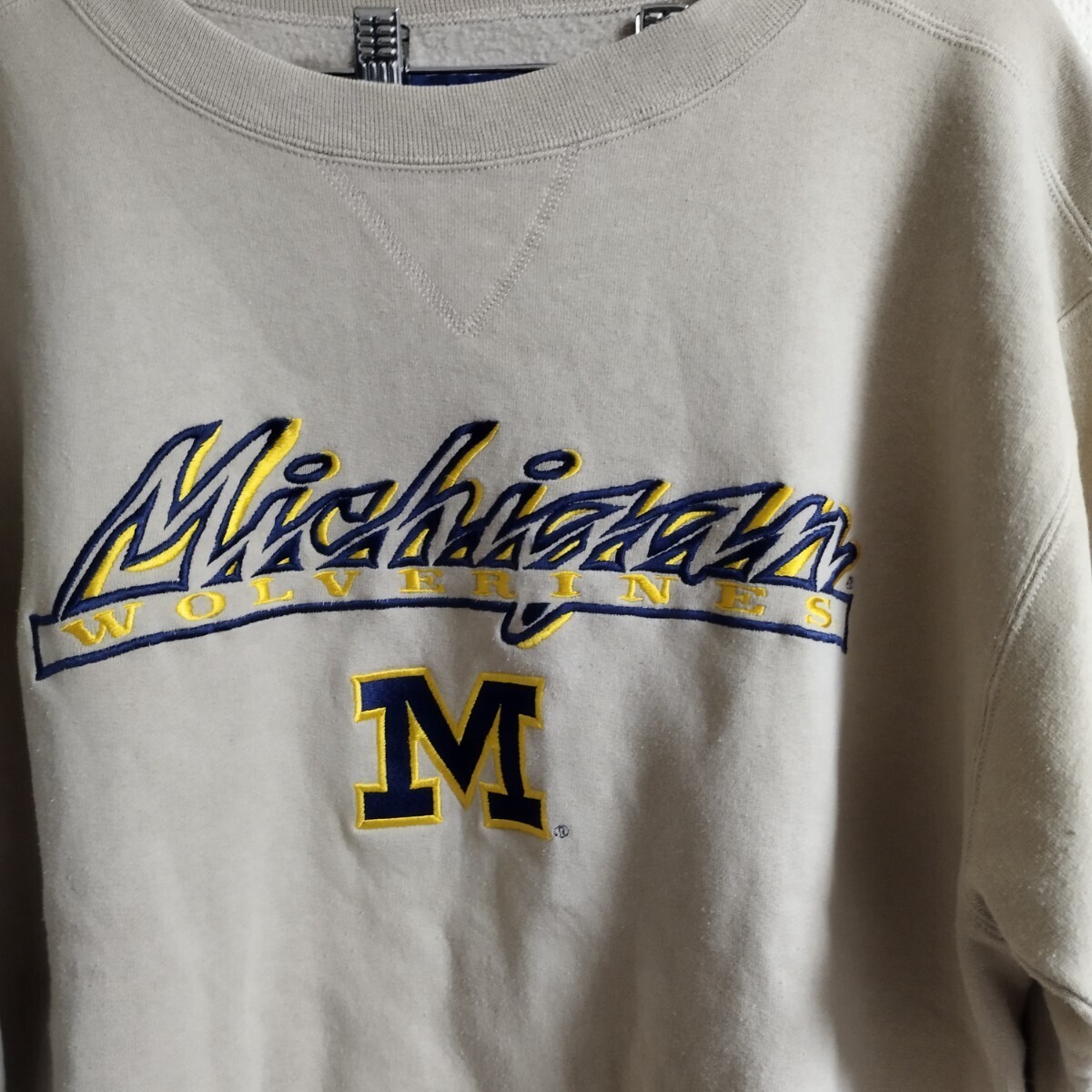 ミシガン 大学 Michigan カレッジ 刺繍 ロゴドン ヴィンテージ 90s_画像6