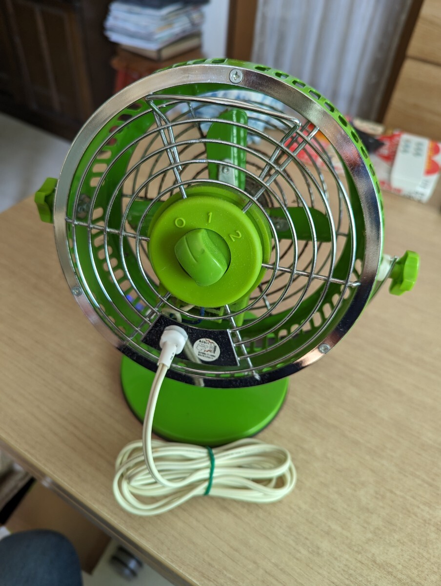  fan electric fan s Lee up aroma circulator YURAGI 4 sheets wings root RCW-08 green long-term keeping goods used retro 