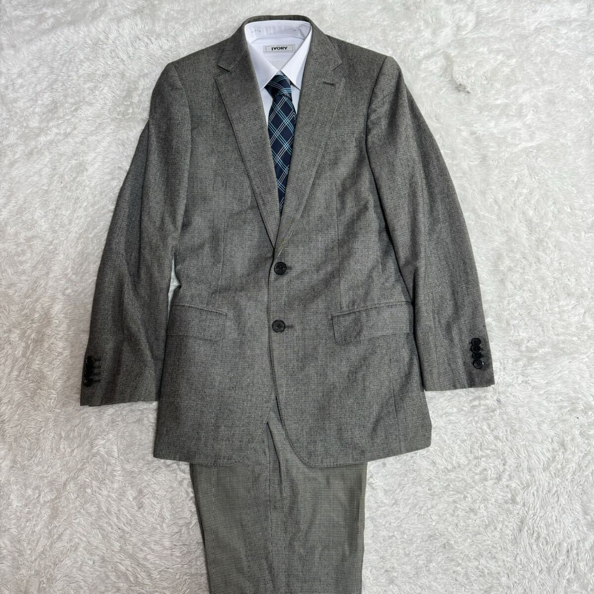 正規品 LOUISVUITTON MENS スーツ セットアップルイヴィトン SUIT SET-UP 総裏地 グレー ジャケット パンツ 46の画像4