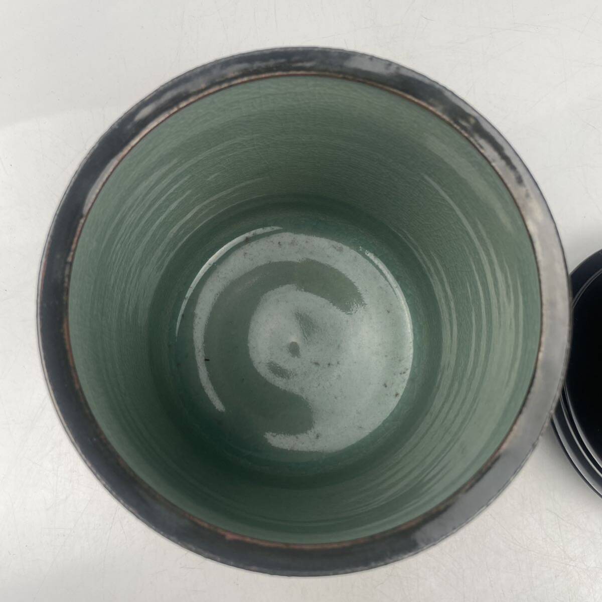 . море Gou (. корень .) Goryeo селадон белый .. сосуд для воды для чайной церемонии вместе коробка *. есть / Корея человек национальное достояние искусный мастер чайная посуда . чайная посуда зеленый чай орнамент.1837