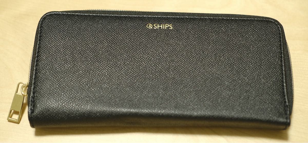SHIPS シップス カードもコインもたっぷり収納長財布【BLACK】