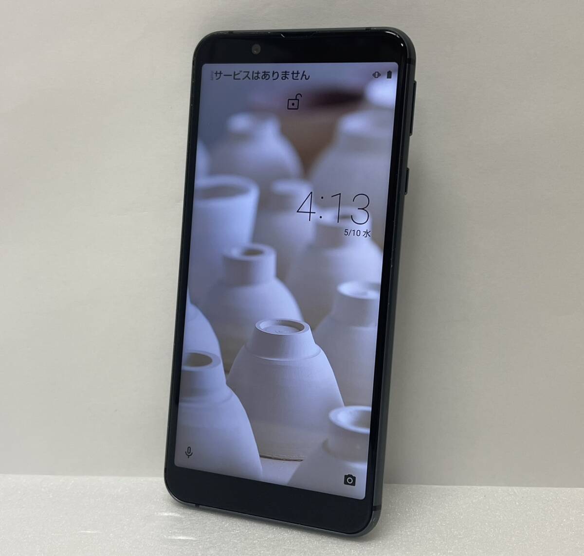 【ST18401MY】SHARP AQUOS sense3 basic SHV-48 32GB ブラック android アンドロイド SIMフリー 判定:○ IMEI:354955114556423の画像1