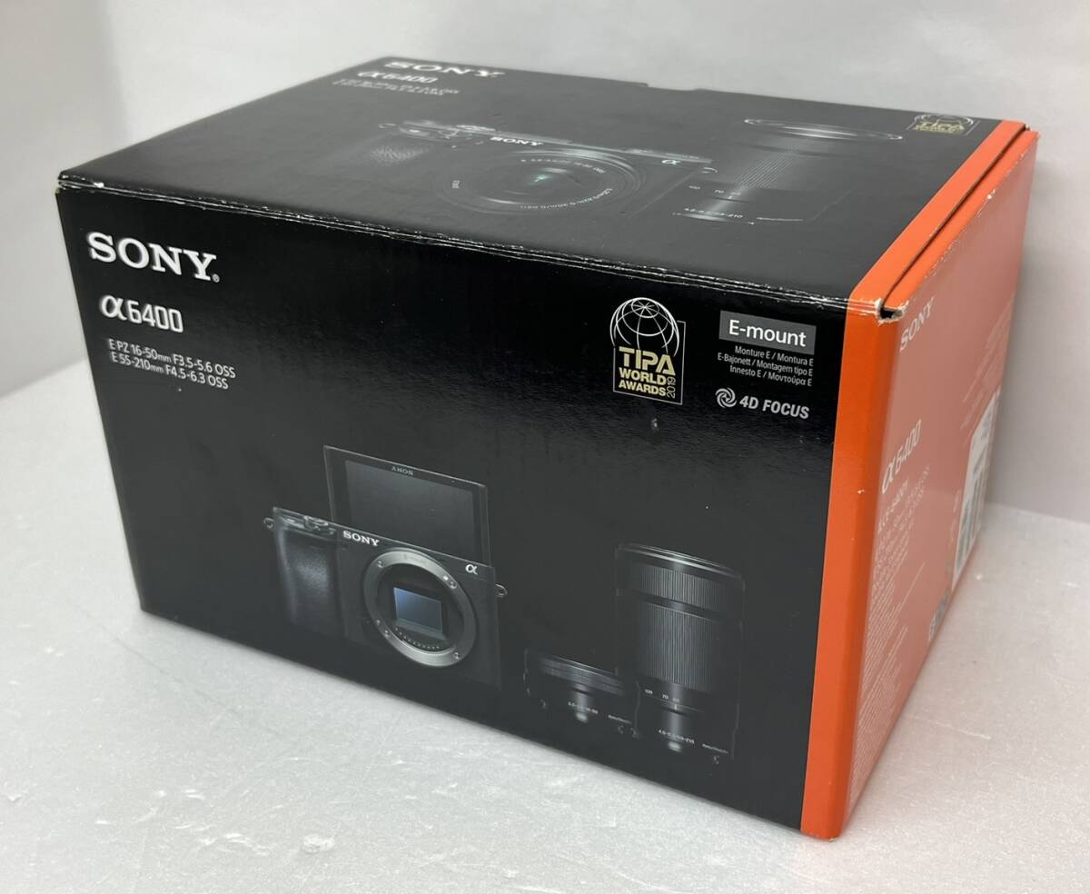 【ST18710MG】美品 SONY ソニー ILCE-6400Y B α6400 ダブルズームレンズキット E PZ 16-50mm F3.5-5.6 OSS E 55-210mm F4.5-6.3 OSS 箱有