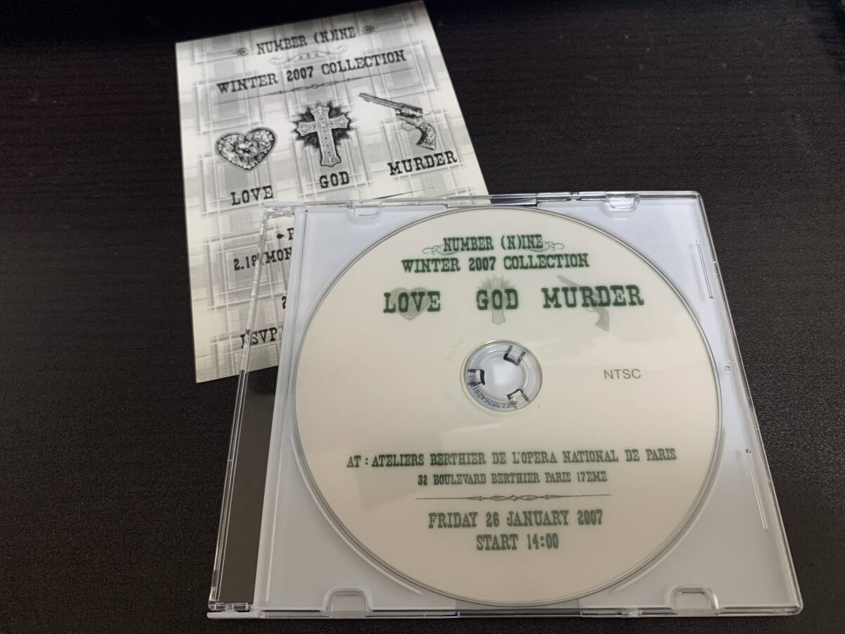 07AWナンバーナイン LOVE GOD MURDER コレクション DVD チェック number nine レア デニム Tシャツ レザーの画像1