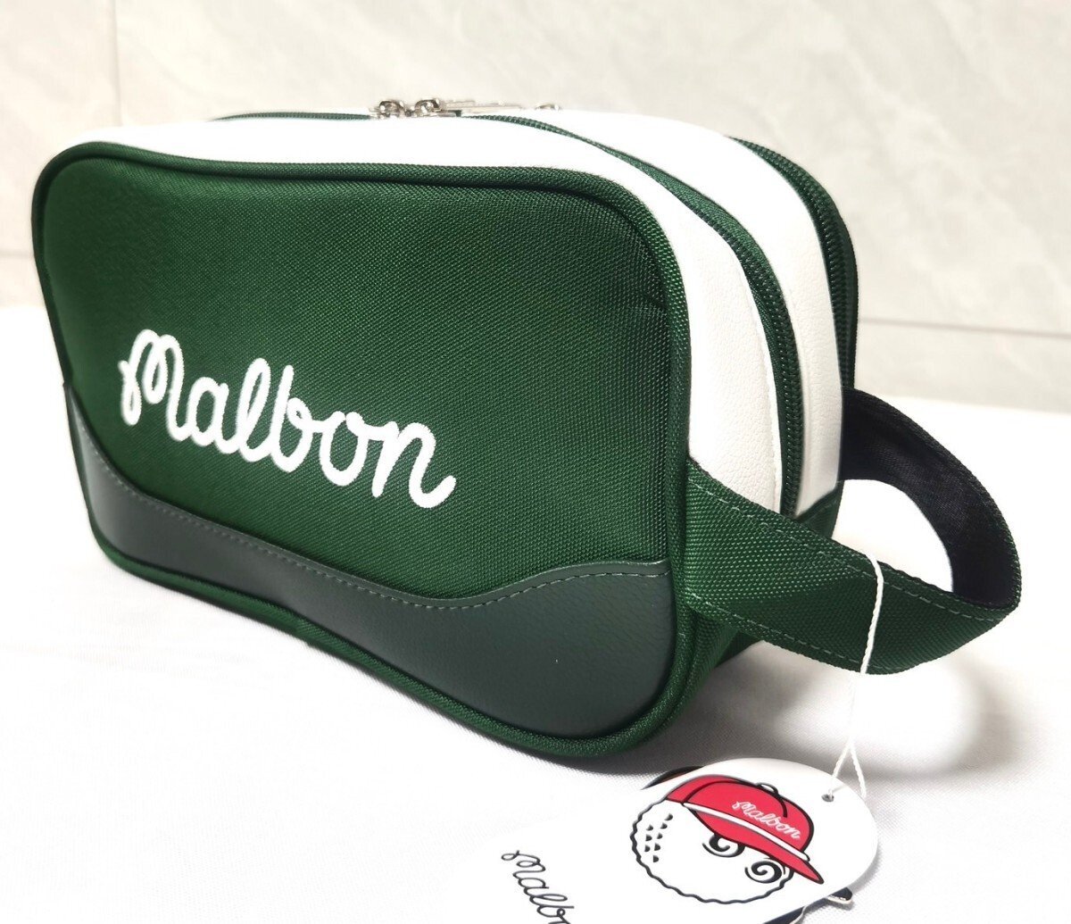 マルボンゴルフ Malbon Golf カートバッグ ハンドバック　グリーンは_画像5