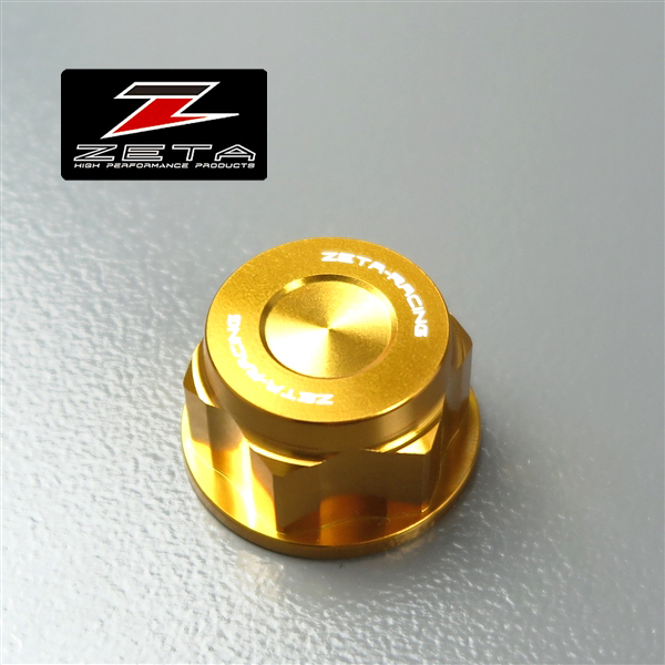 ◇ZETA CNC ステムナット ゴールド M22×27-P1.0 H18.5 展示品 MT-09/XSR900/XJR1300等 (ZS58-1404)_画像1