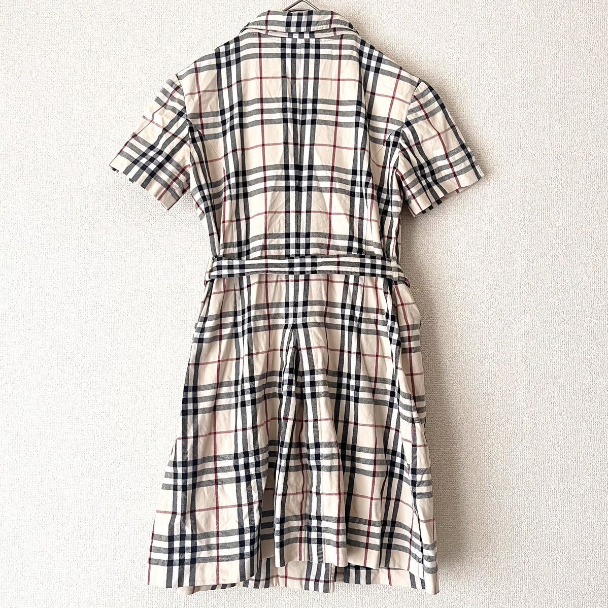 BURBERRY ワンピース★キッズ 140cm ノバチェックバーバリー 半袖ワンピース★コットン 綿 シャツワンピース 女の子 子供 小学生 中学生_画像2