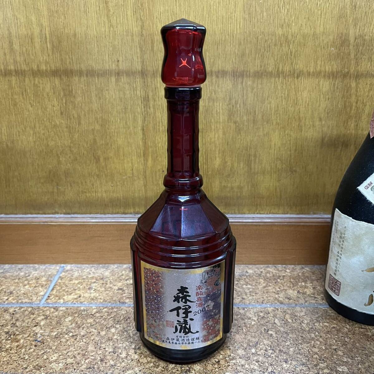 森伊蔵 空瓶 4本セット★空き瓶 一升瓶 芋焼酎 幻 名酒★鹿児島県 日本酒 プレミア 酒蔵 ディスプレイ 居酒屋 バー 飲食店 ガラス 空きビン