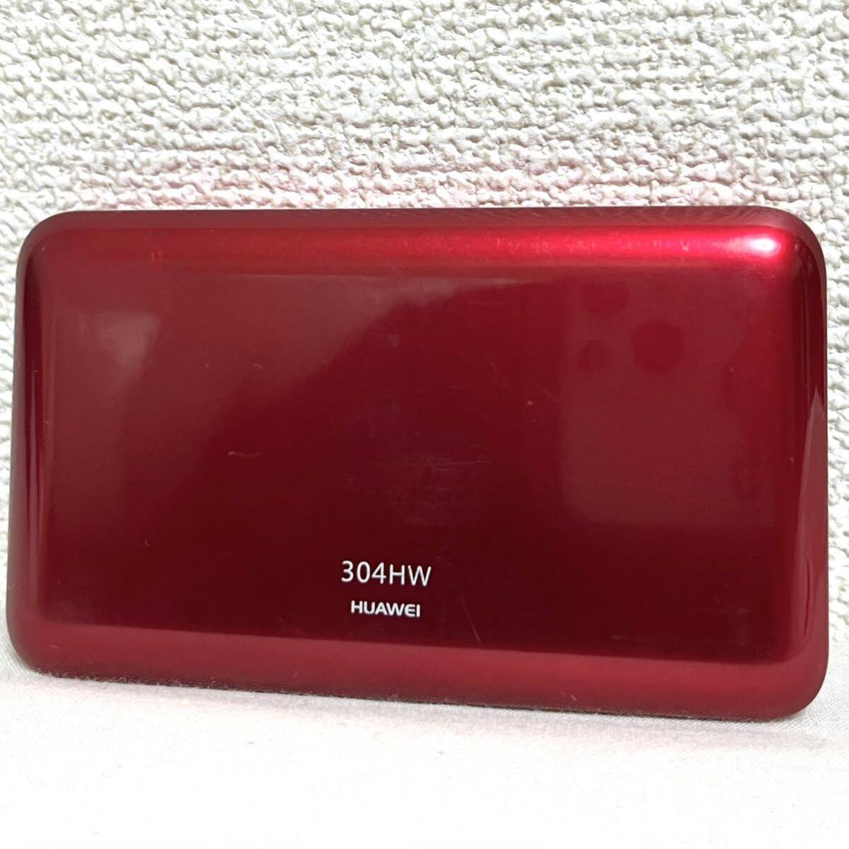 ポケットWi-Fi★304HW レッド 赤★ソフトバンク Softbank Y!モバイル★ファーウェイ HUAWEI★wifi ポータブル 充電式 ルーターの画像1