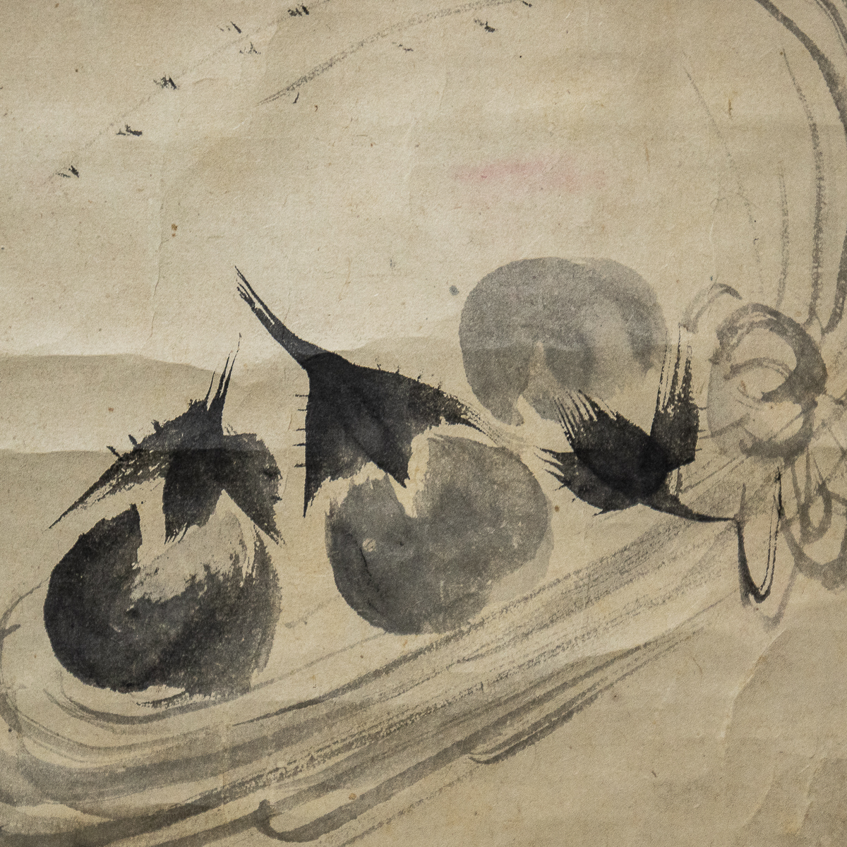 1797【真作】 一条忠香 茄子図 幕末の公卿 昭憲皇太后の父の画像5