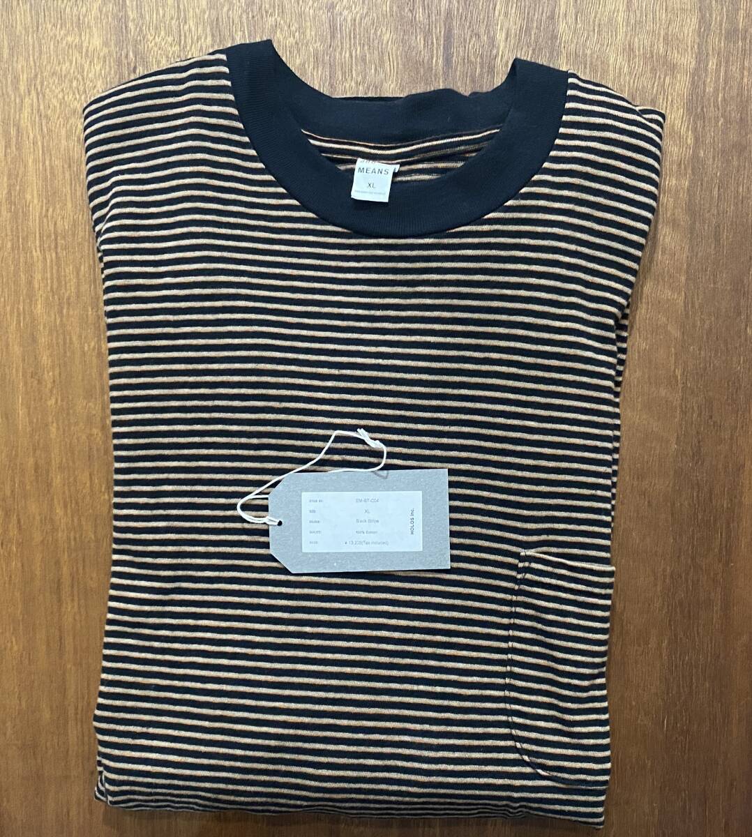 2024SS ENDS AND MEANS Horizontal Stripe L/S Teeの画像5