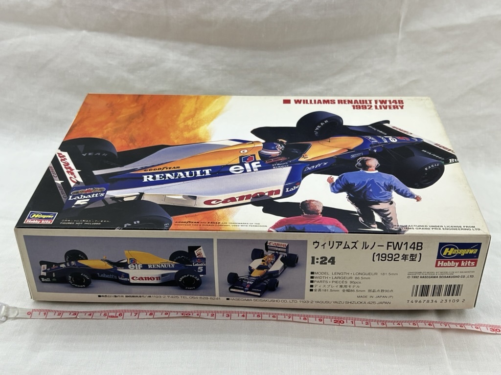 Hasegawa 1/24 FS9【ウィリアムズルノーFW14B（1992年型)／WILLIAMS RENAULT FW14B 1992】1992年製の画像2