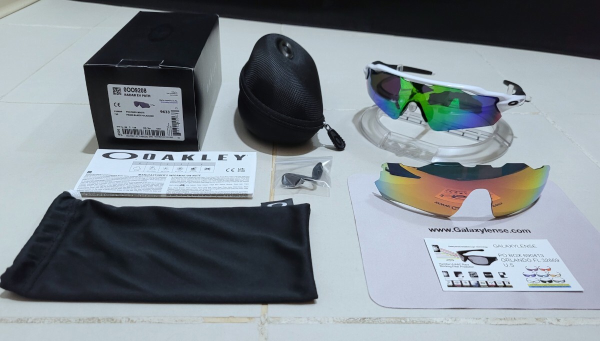 正規品 新品 偏光レンズ2枚付き OAKLEY RADAR EV PATH オークリー レーダー イーブイ パス Jade Polarized ルビー ポラライズド サングラス_画像3