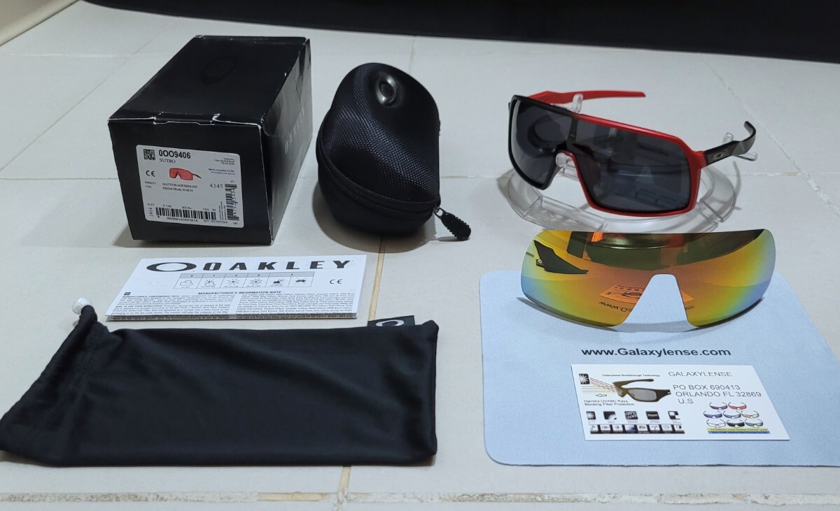 正規品 新品 偏光レンズ2枚付き OAKLEY SUTRO オークリー スートロ Black Ruby Polarized ルビー ブラック ポラライズド ストロ サングラス