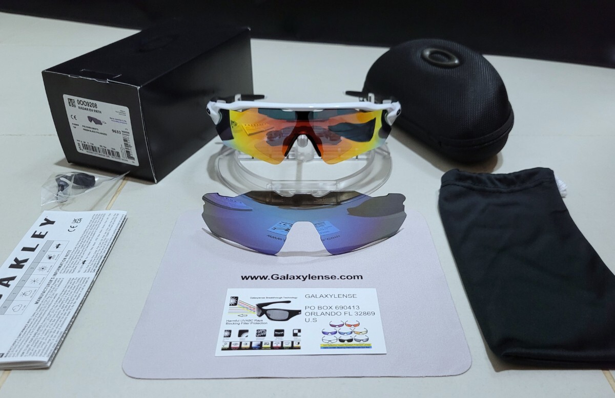 正規品 新品 偏光レンズ2枚付き OAKLEY RADAR EV PATH オークリー レーダー イーブイ パス Ruby Polarized ブルー ポラライズド サングラス