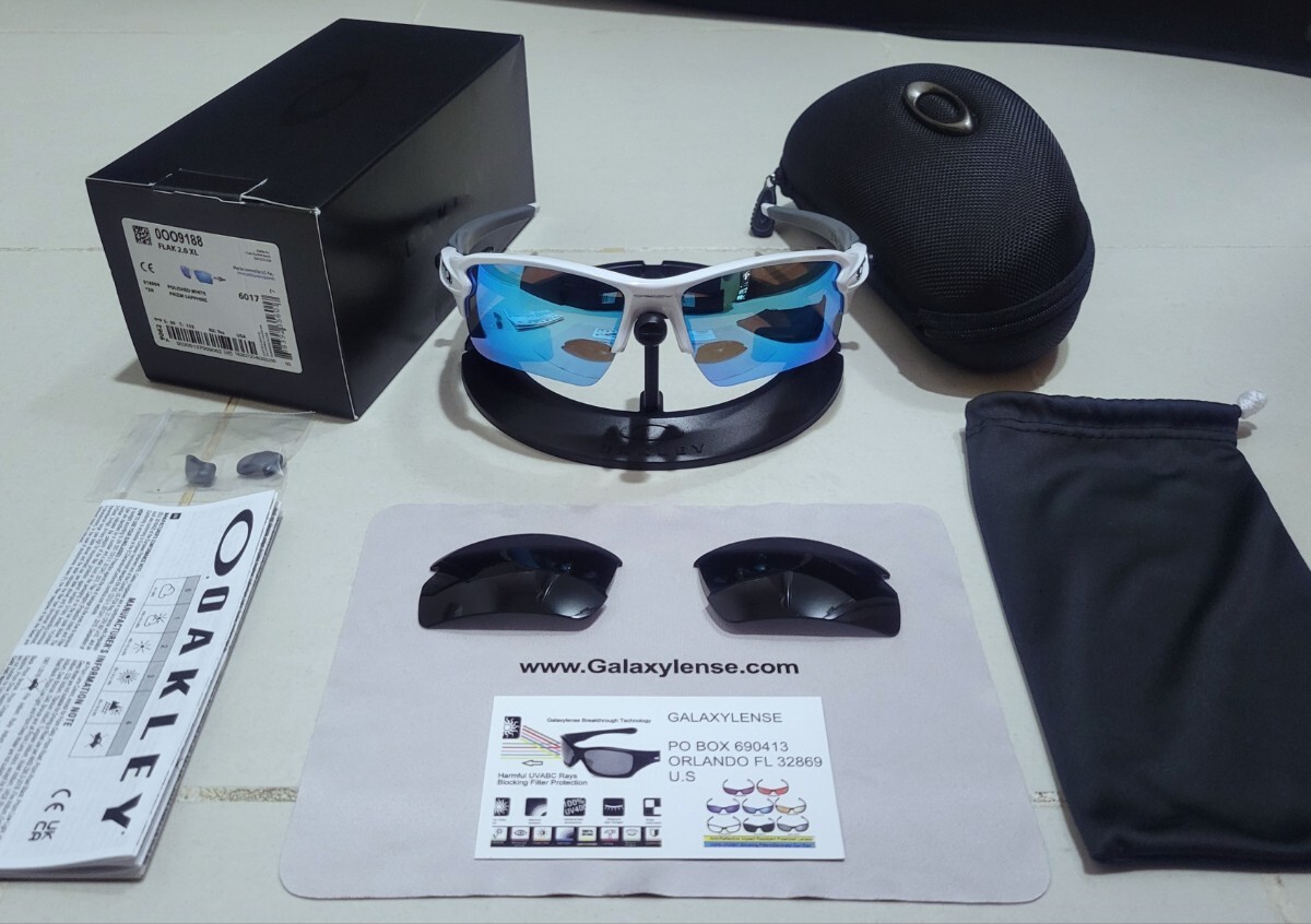  regular goods new goods polarizing lens 2 sheets attaching OAKLEY FLAK 2.0 XL Oacley f rack Sapphire Iridiun Polarized sapphire polalaizdo sunglasses 