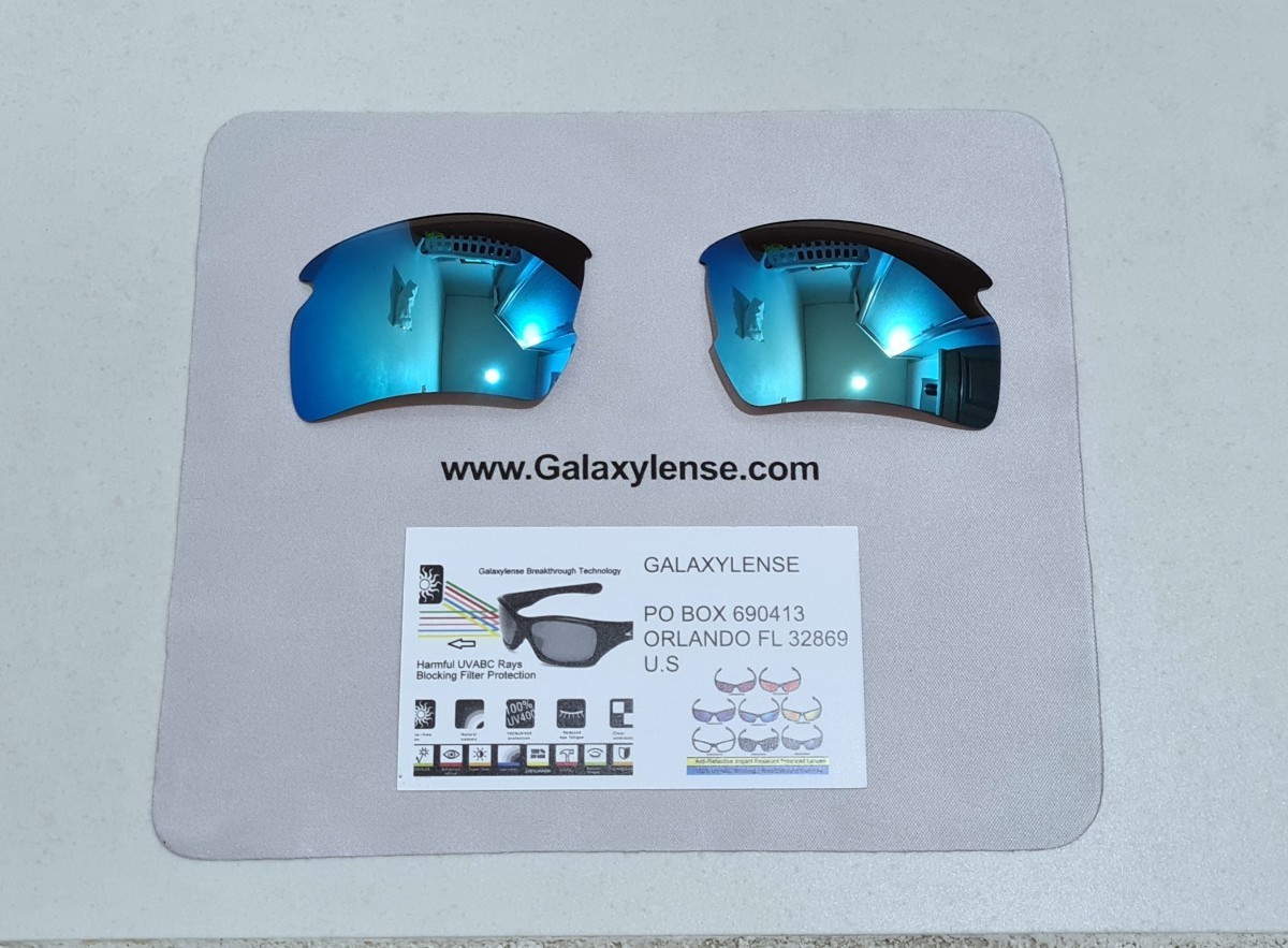 新品 偏光レンズ OAKLEY FLAK 2.0 XL オークリー フラック Ice Blue Polarized アイスブルー ポラライズド サングラス 交換用 OO9188-