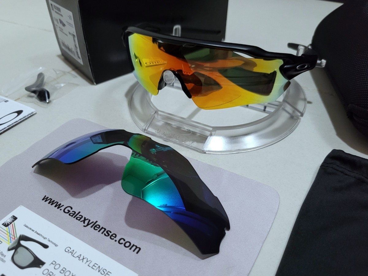 正規品 新品 偏光レンズ2枚付き OAKLEY RADAR EV PATH オークリー レーダー イーブイ パス Ruby Jade Polarized ポラライズド サングラス