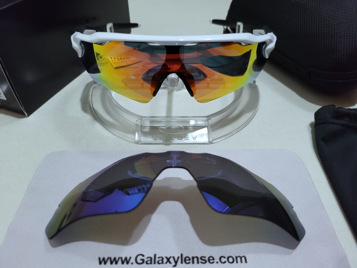 正規品 新品 偏光レンズ2枚付き OAKLEY RADAR EV PATH オークリー レーダー イーブイ パス Ruby Polarized ブルー ポラライズド サングラスの画像6