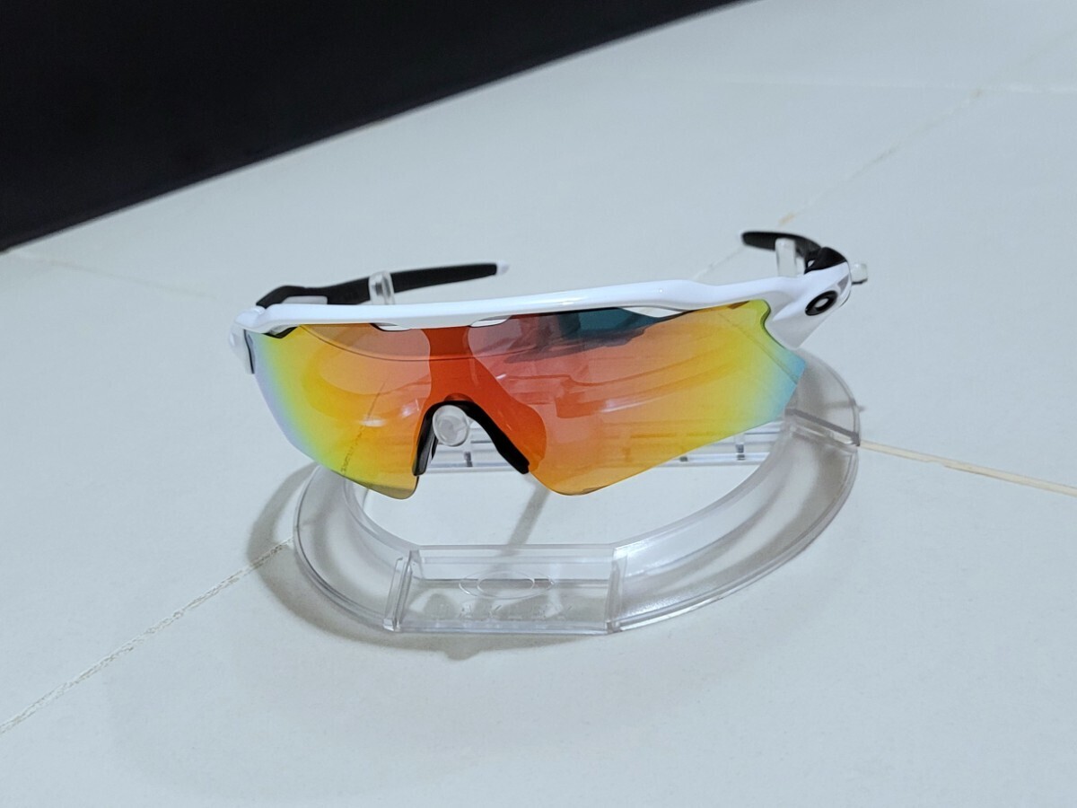 正規品 新品 偏光レンズ2枚付き OAKLEY RADAR EV PATH オークリー レーダー イーブイ パス Ruby Polarized ルビー ポラライズド サングラス_画像9