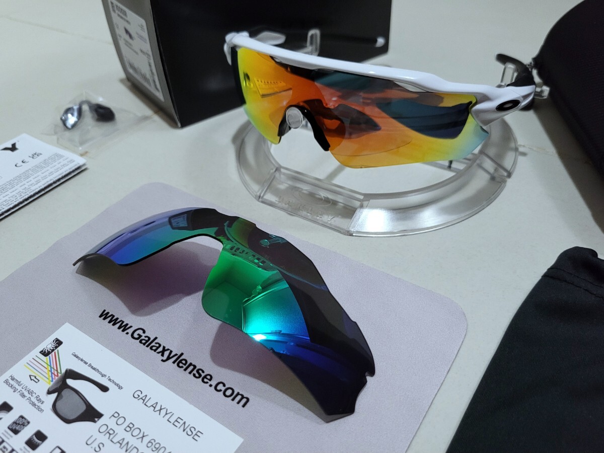 正規品 新品 偏光レンズ2枚付き OAKLEY RADAR EV PATH オークリー レーダー イーブイ パス Ruby Polarized ルビー ポラライズド サングラス_画像5