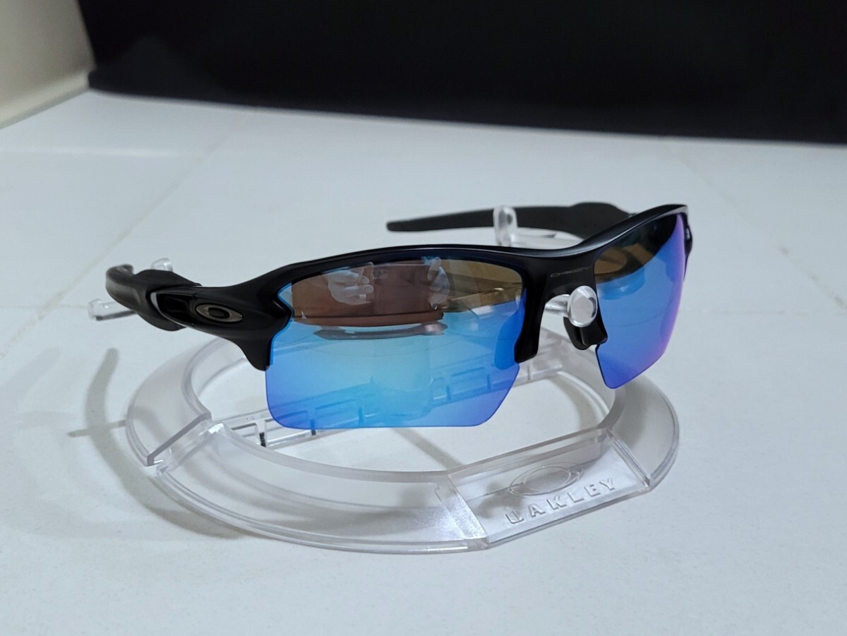 正規品 新品 偏光レンズ2枚付き OAKLEY FLAK 2.0 XL オークリー フラック Sapphire Black Polarized サファイア ポラライズド サングラス