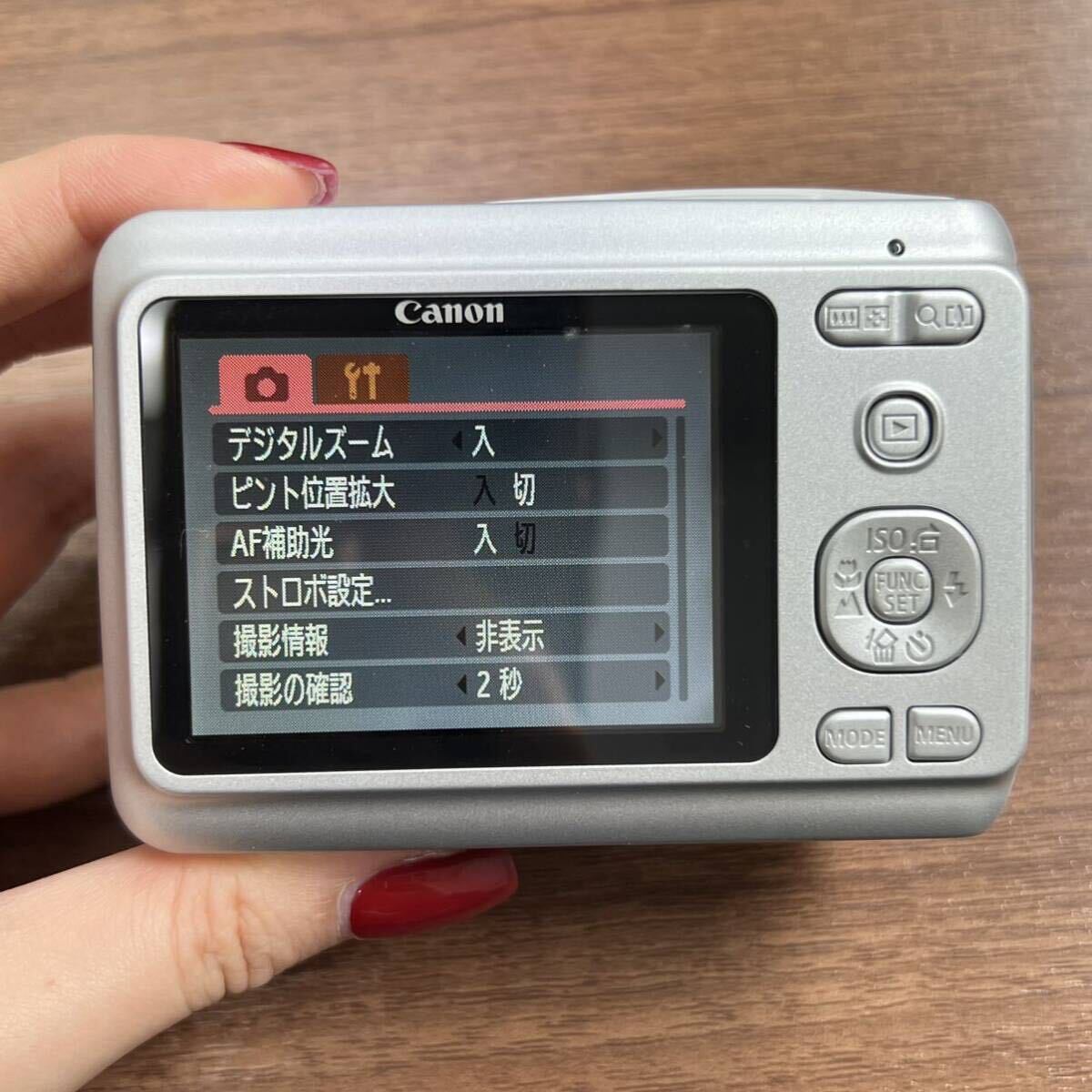 U3 Canon キヤノン Power Shot A480 デジタルカメラ 単三電池駆動 通電確認済み カメラ _画像2